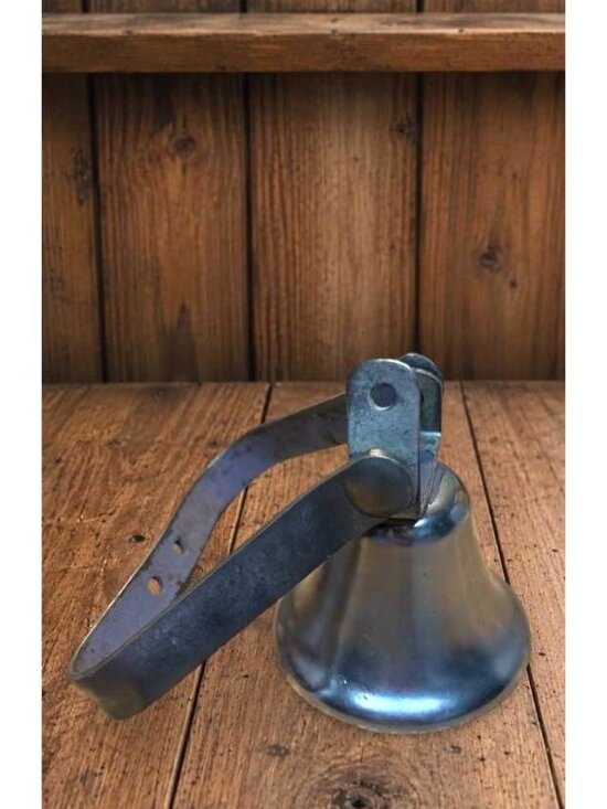 None Other - Vintage Shopkeeper's Hand Bell, Brass Counter Bell, General Store Service Bell,